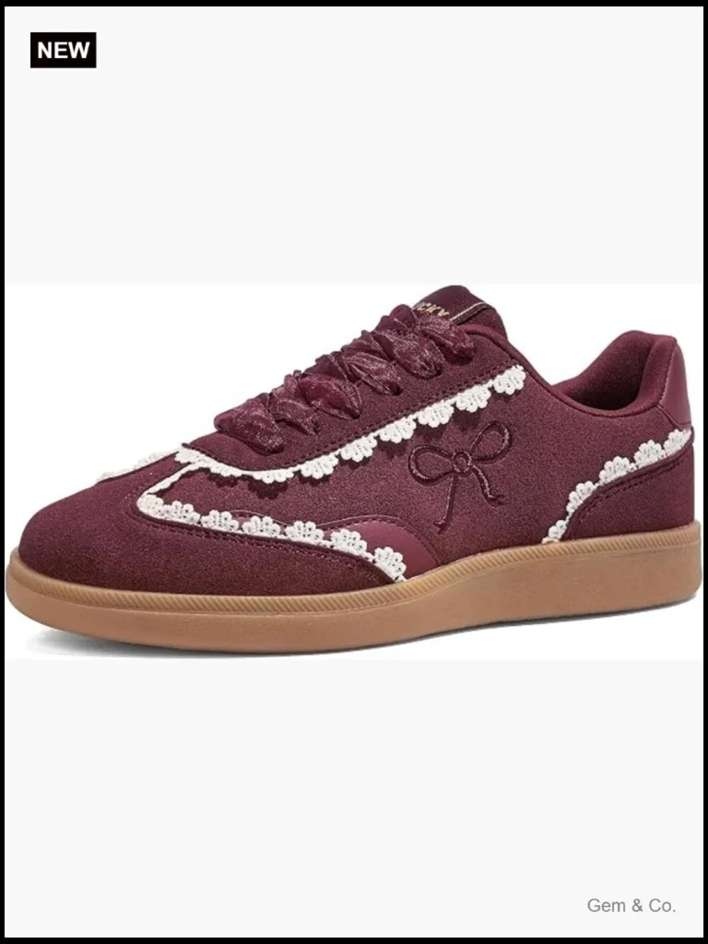 Organza Lace-Up Fashion Sneakers with Bow Detail